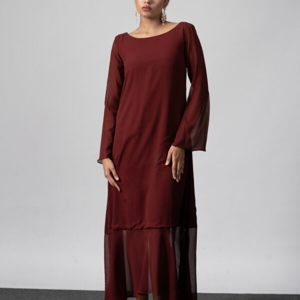 Asymmetrical hem dress