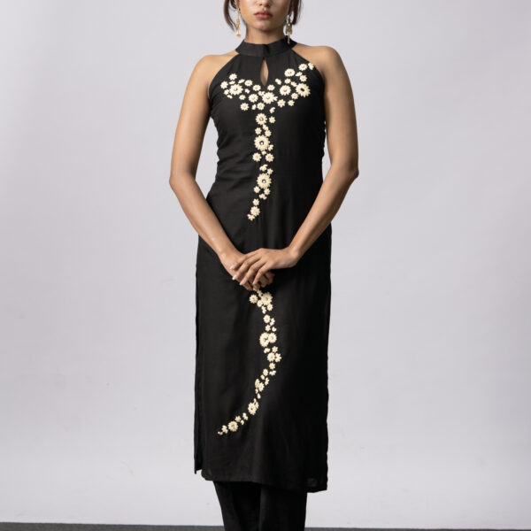 Floral embroidered kurti top